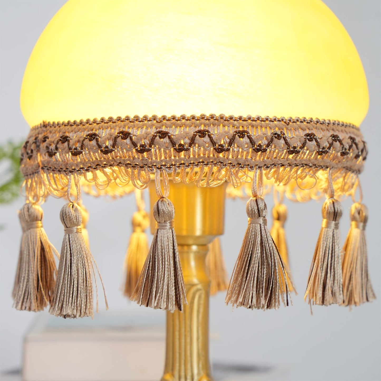 French Tassels Brass Table Lamp