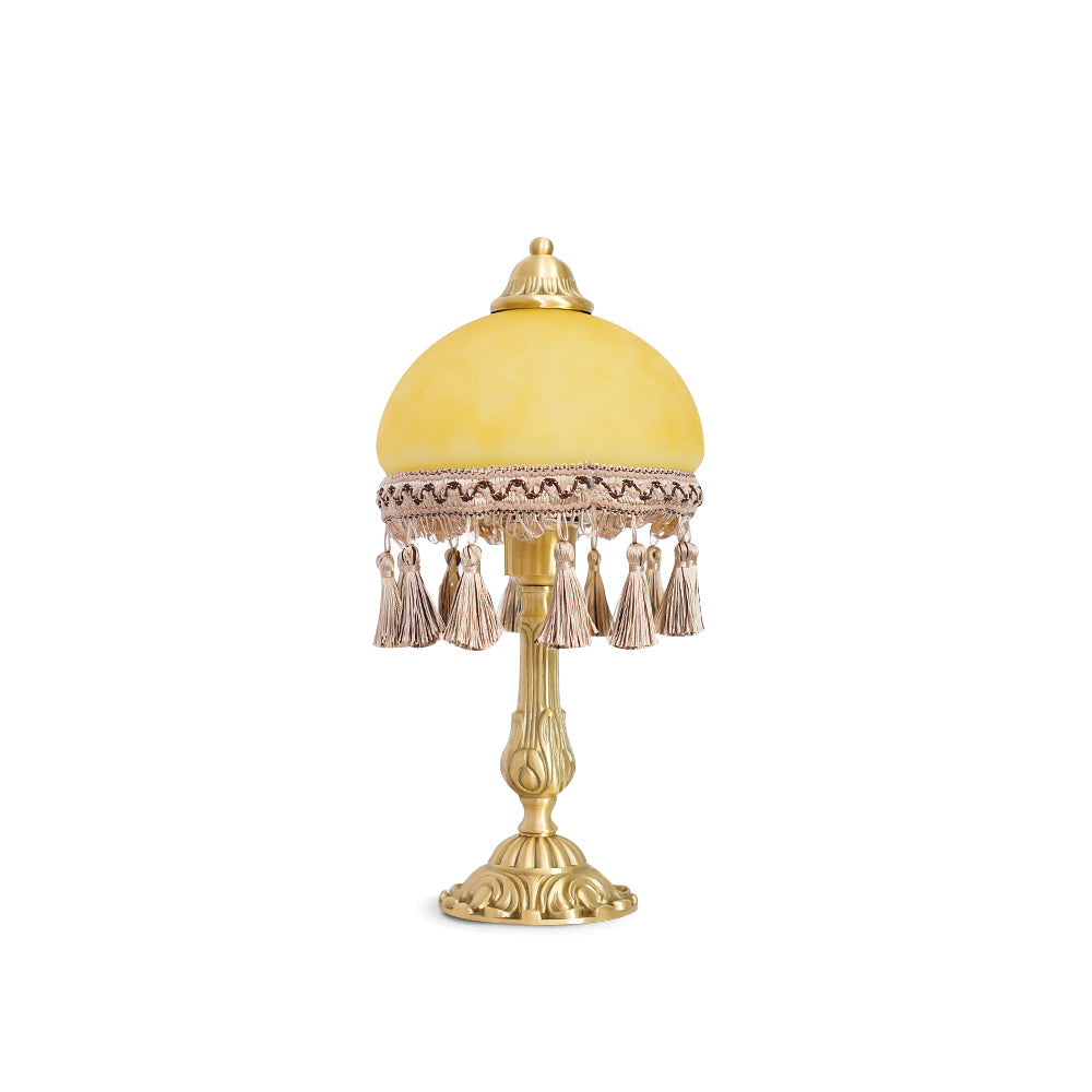French Tassels Brass Table Lamp