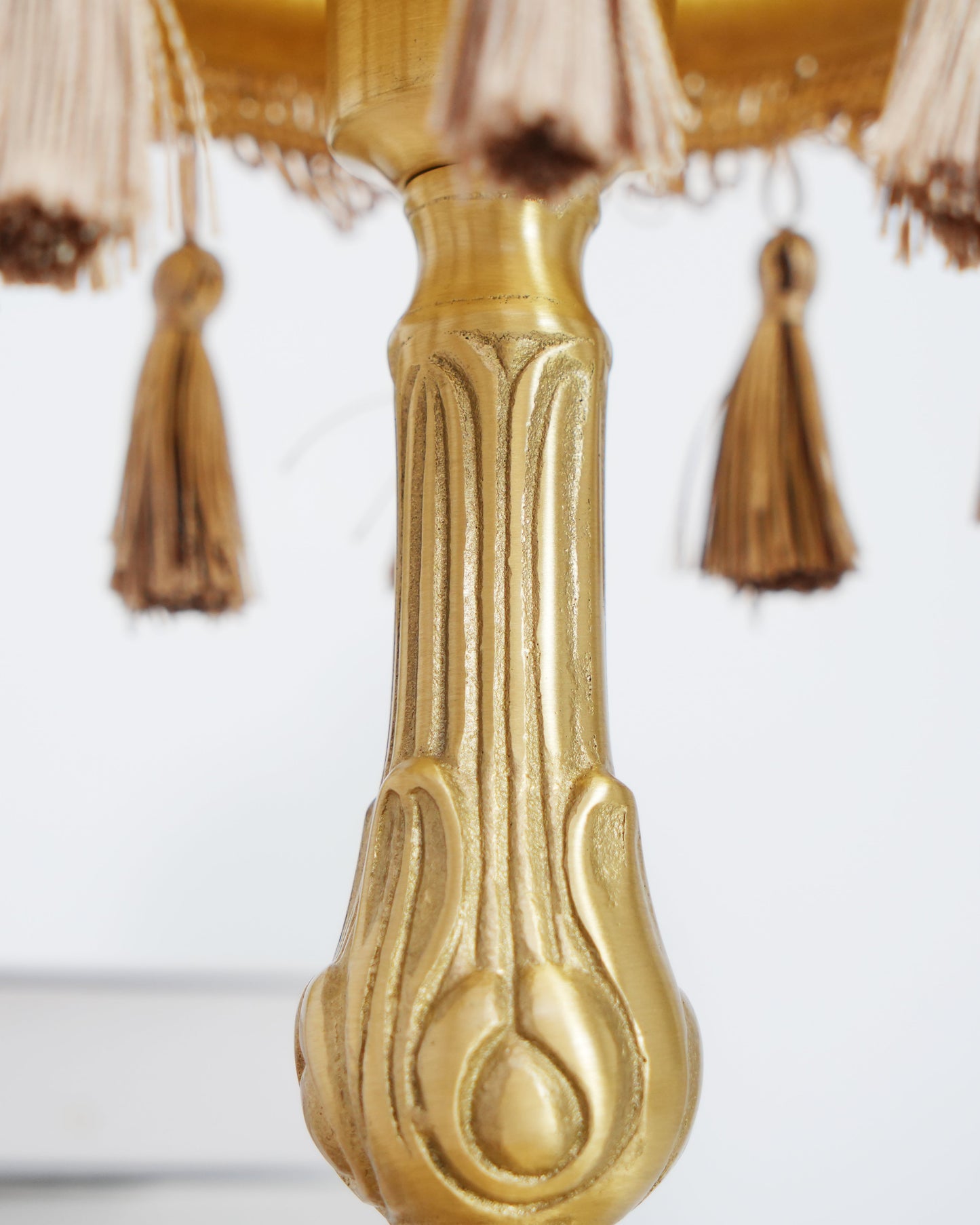 French Tassels Brass Table Lamp