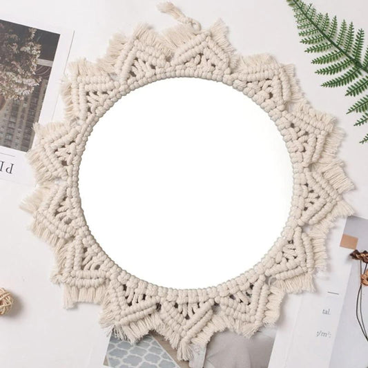 Handmade Macrame Mirror Wall Decor