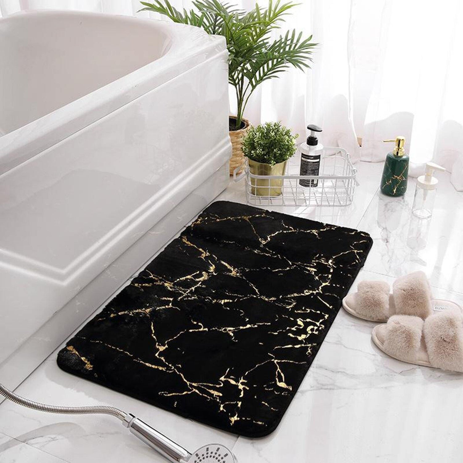 LuxeBath‚Ñ¢ Marble Bathroom Mat - Nordic Side - 