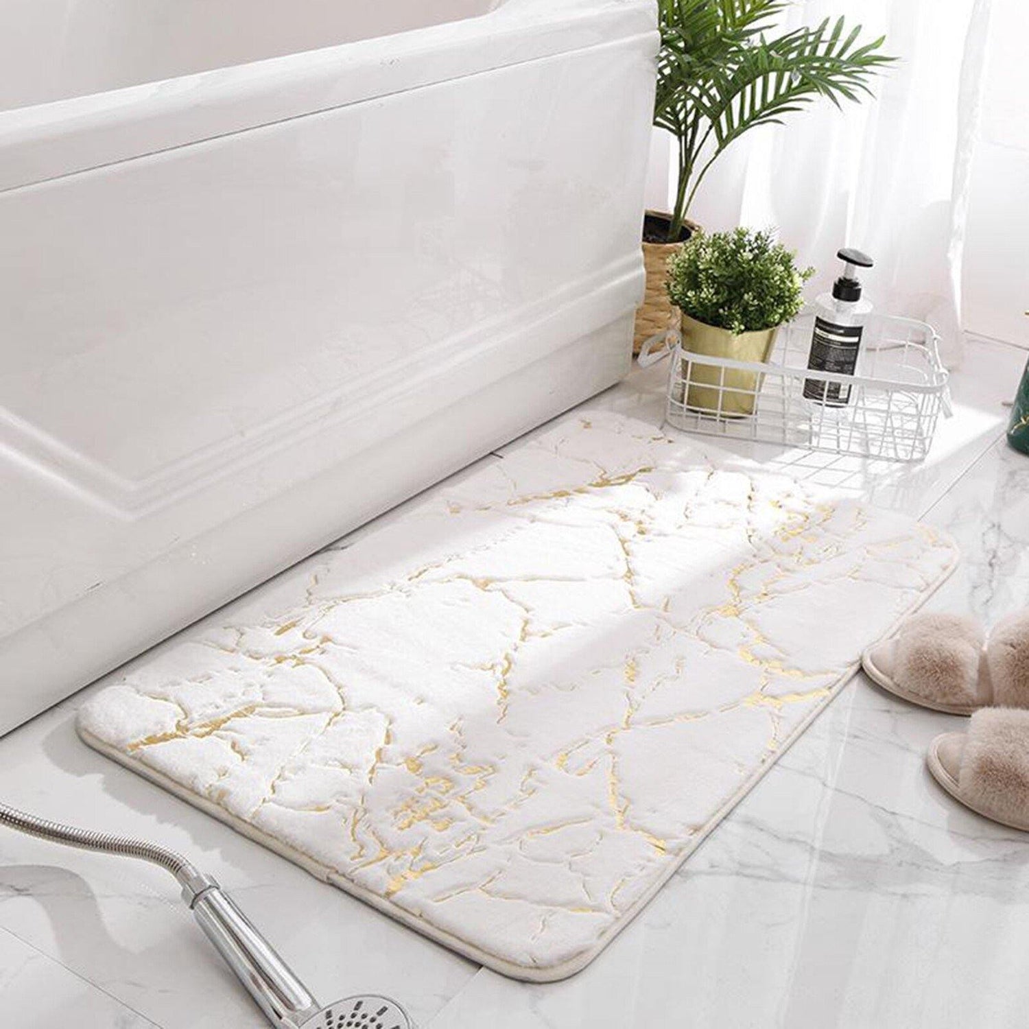 LuxeBath‚Ñ¢ Marble Bathroom Mat - Nordic Side - 