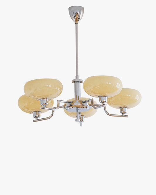 WOMO 1920s Milk Glass Chandelier-WM2301