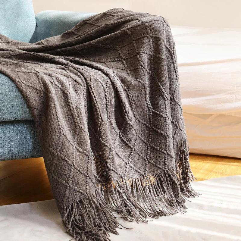 HomeQuill‚Ñ¢ Knitted Throw Blanket - Nordic Side - 