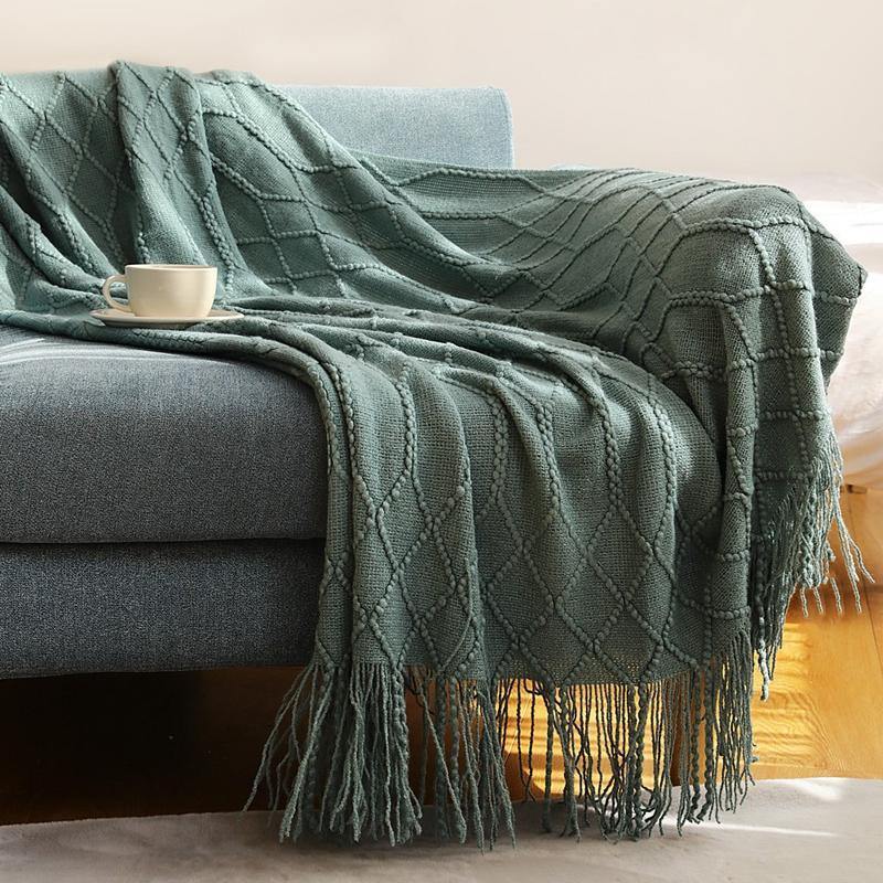 HomeQuill‚Ñ¢ Knitted Throw Blanket - Nordic Side - 