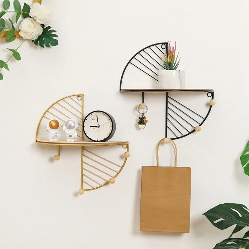 Archie Modern Gold Metal Display Shelf