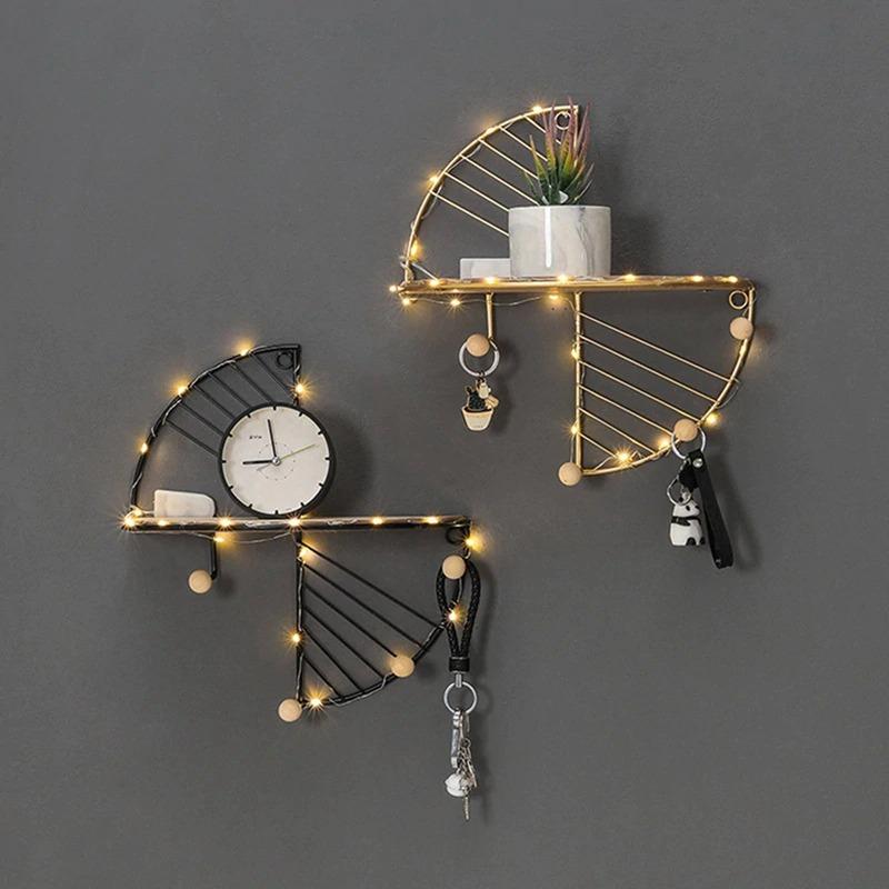 Archie Modern Gold Metal Display Shelf