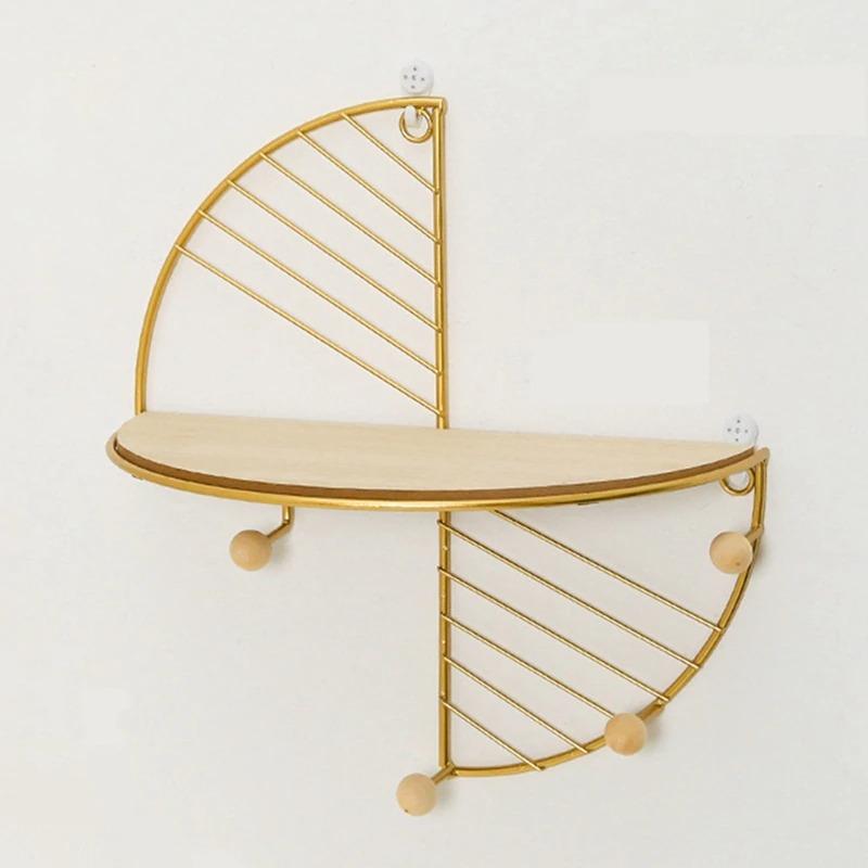 Archie Modern Gold Metal Display Shelf