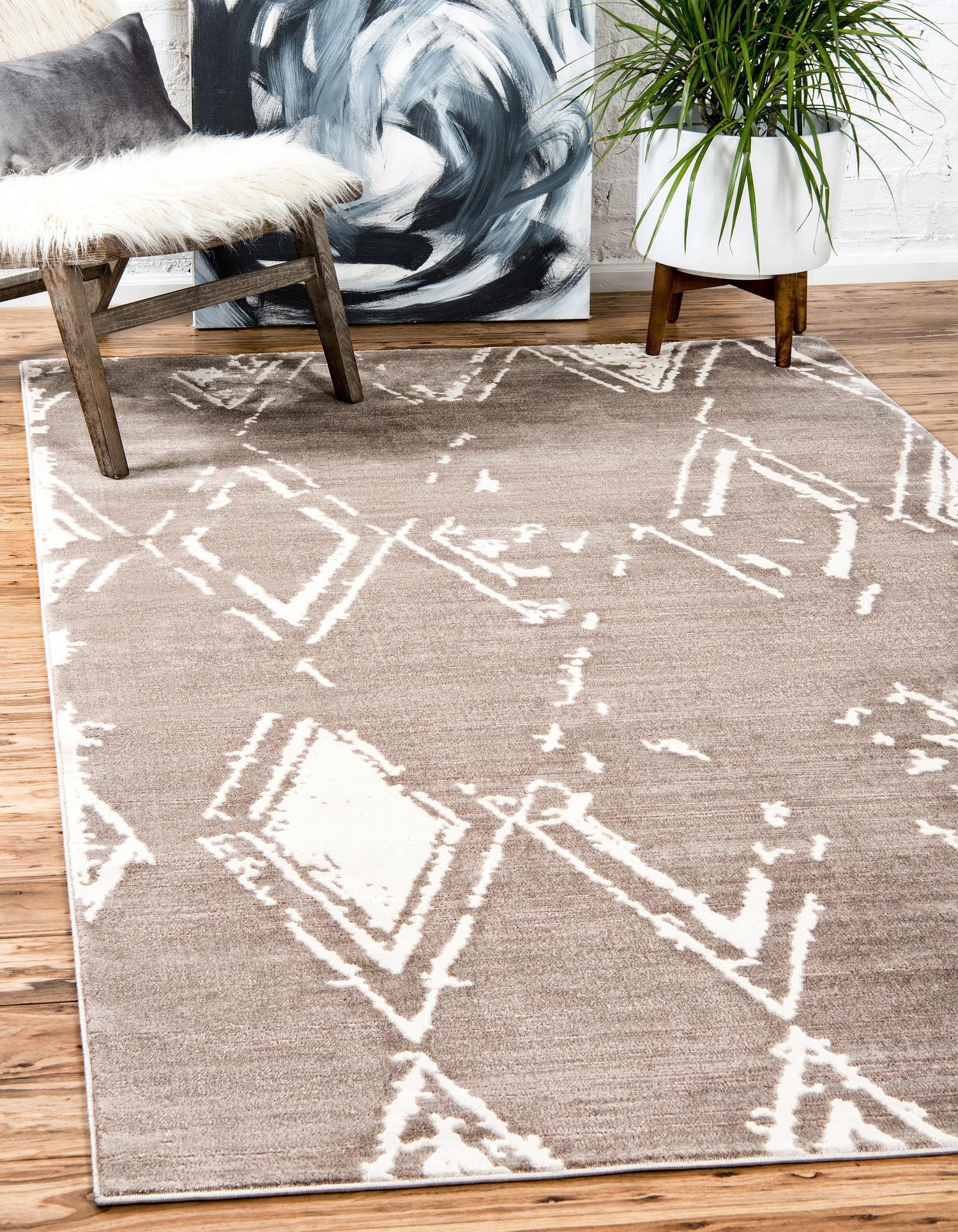 Jakobe - Faded Diamond Pattern Area Rug - Nordic Side - feed-cl0-over-80-dollars, unique-loom, us-only, us-ship