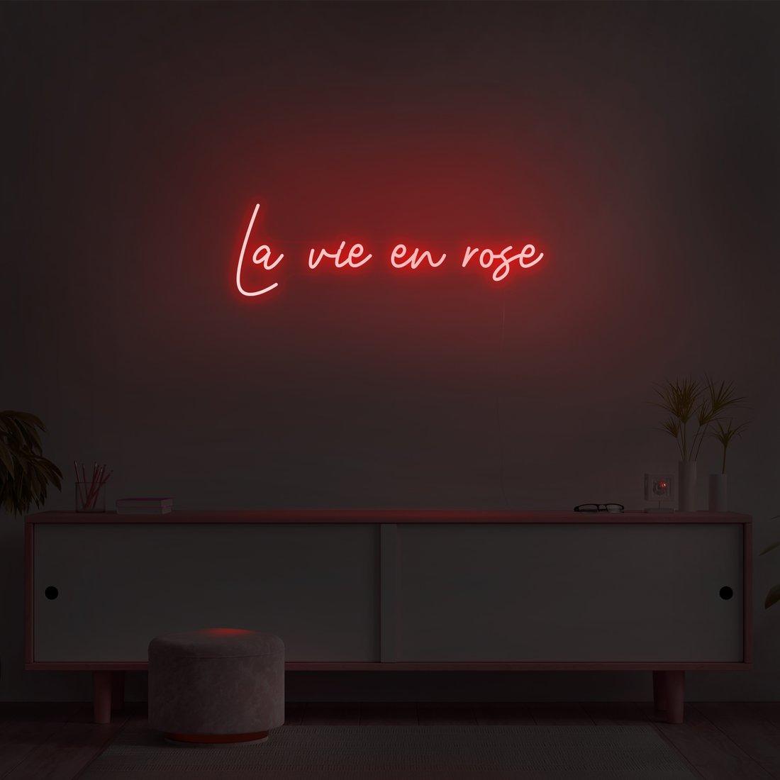 'La Vie En Rose' LED Neon Sign