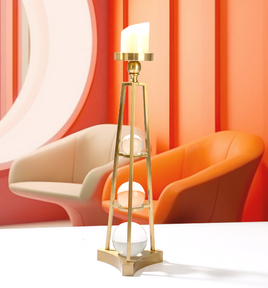 The Athena Collection Candle Holder - Large, Gold