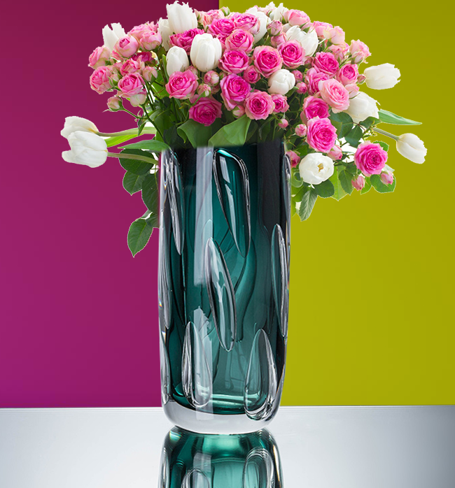 The Veda Collection Vase - Large, Green