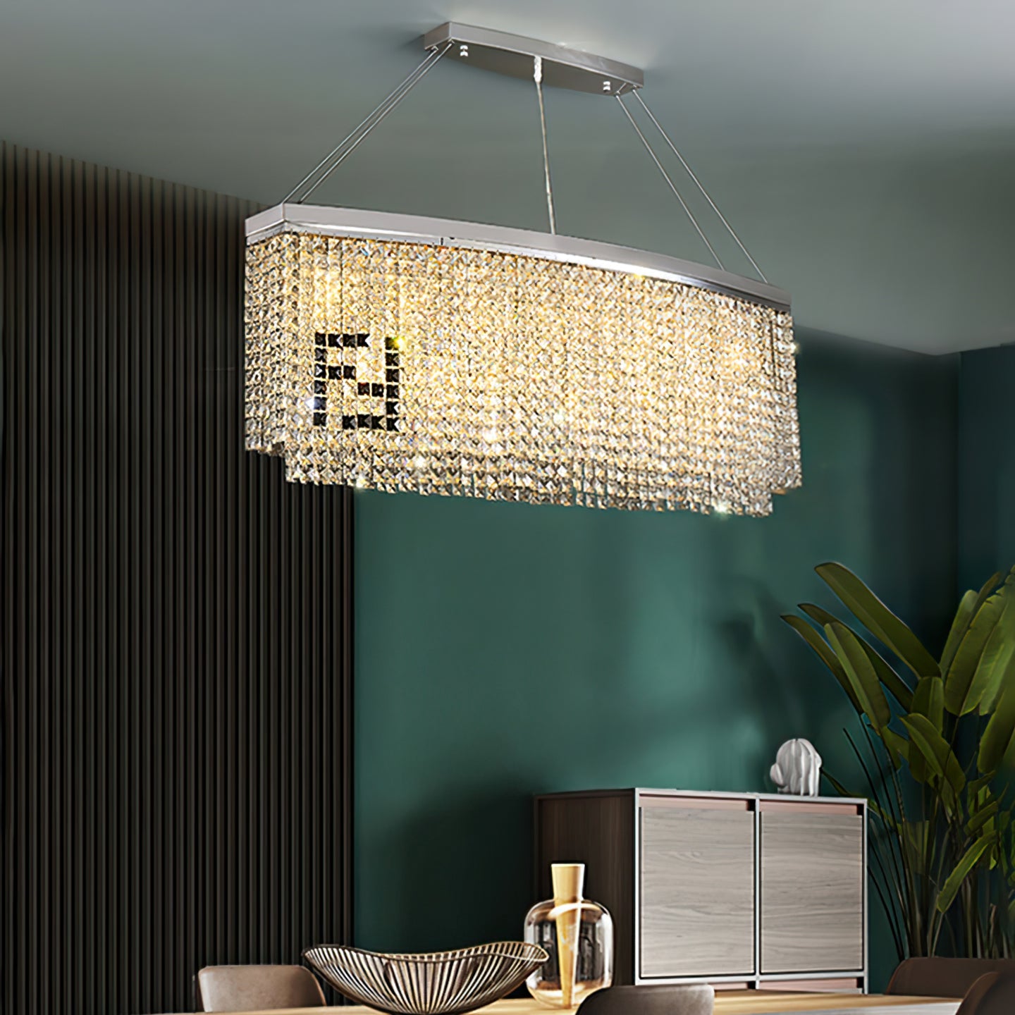 Liliana Rectangle Crystal Chandelier