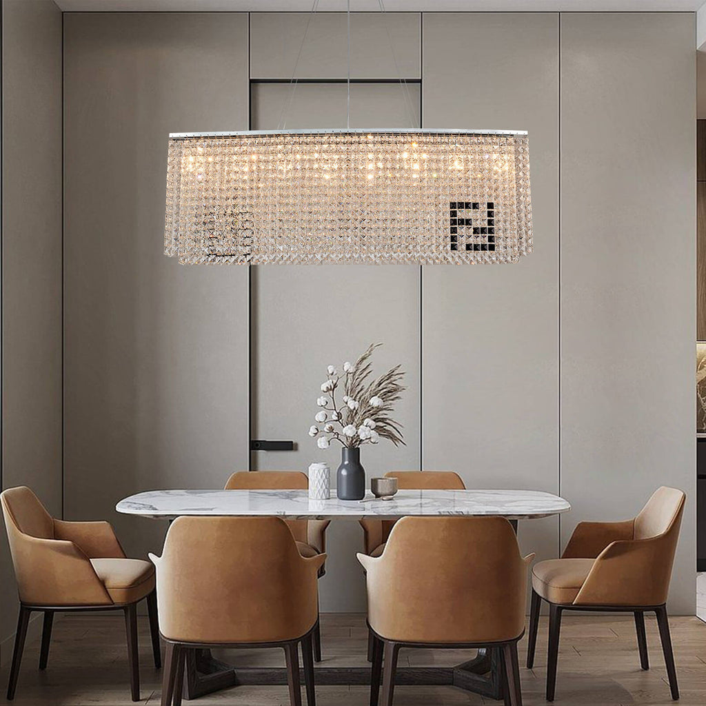 Liliana Rectangle Crystal Chandelier
