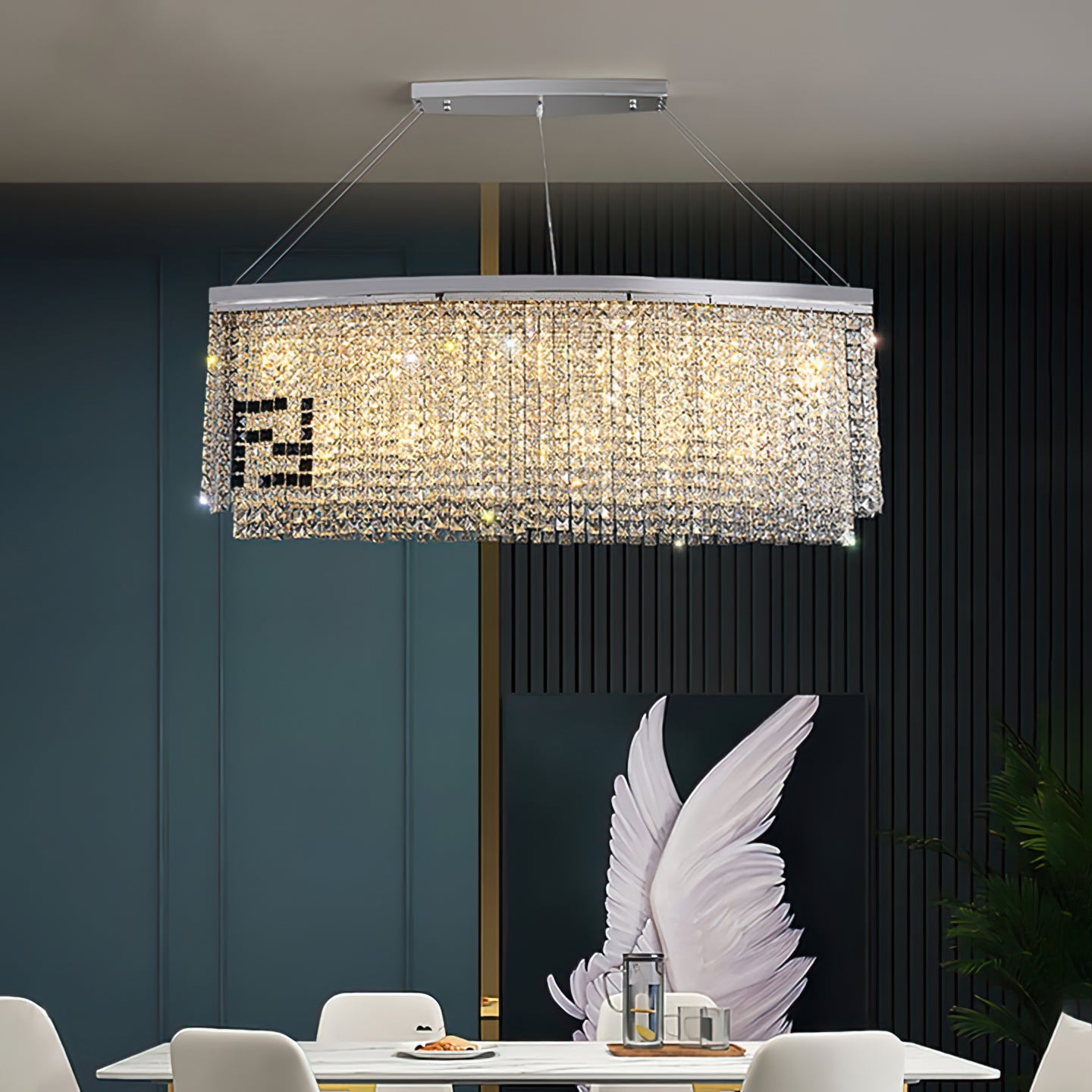 Liliana Rectangle Crystal Chandelier