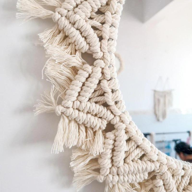Handmade Macrame Mirror Wall Decor