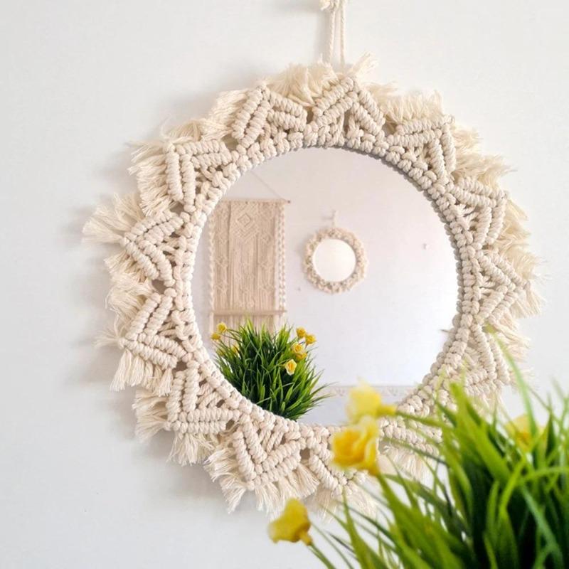 Handmade Macrame Mirror Wall Decor