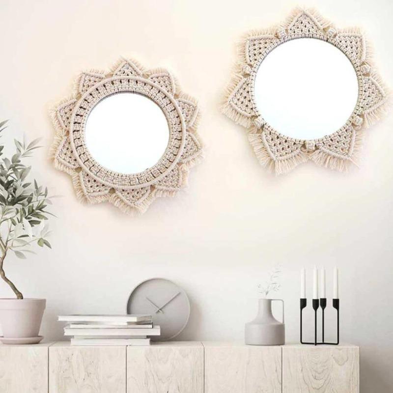 Handmade Macrame Mirror Wall Decor