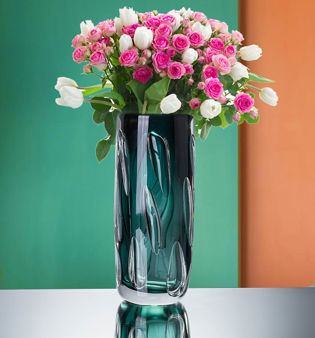 The Veda Collection Vase - Medium, Green