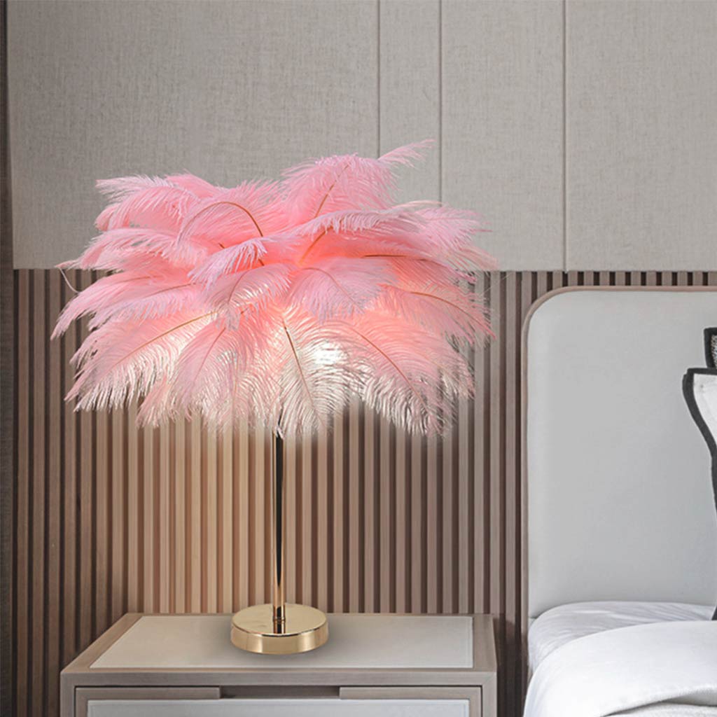 Ostrich Feather Table Lamp Elegant