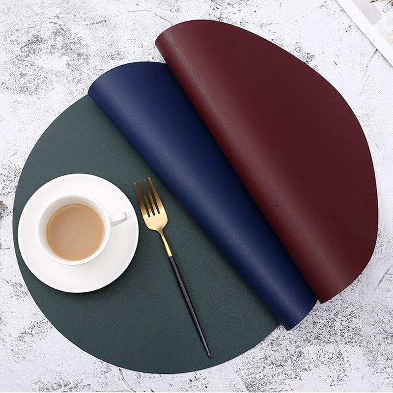 Basic Faux Leather Placemat Set