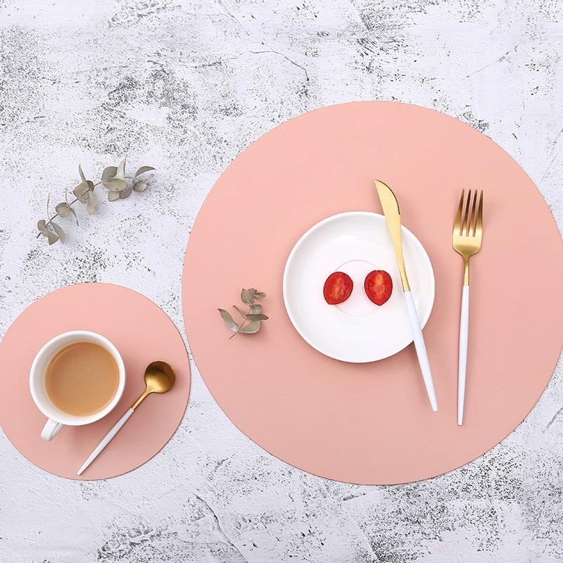 Basic Faux Leather Placemat Set