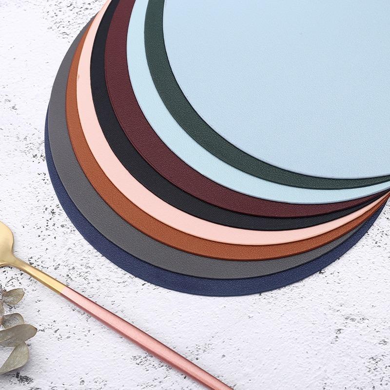 Basic Faux Leather Placemat Set