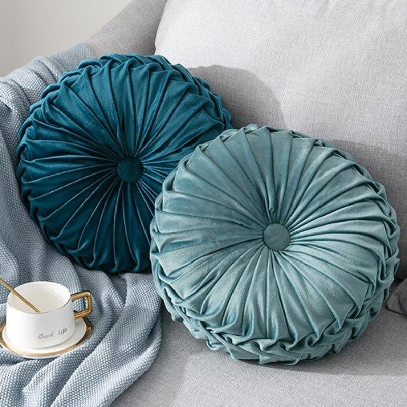 Round Exotic Velvet Round Cushion