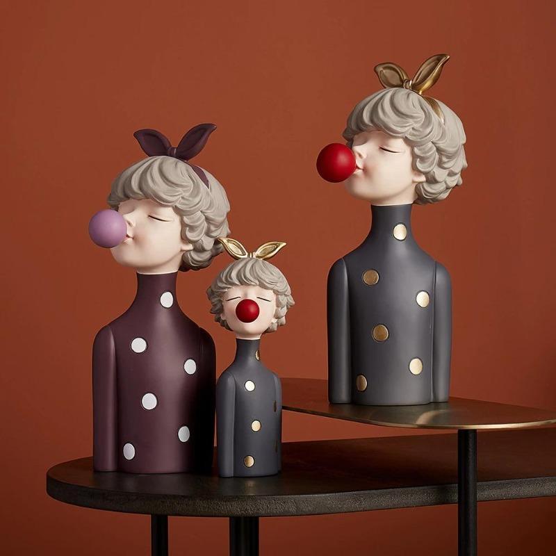 Bubblegum Girl Resin Figurine