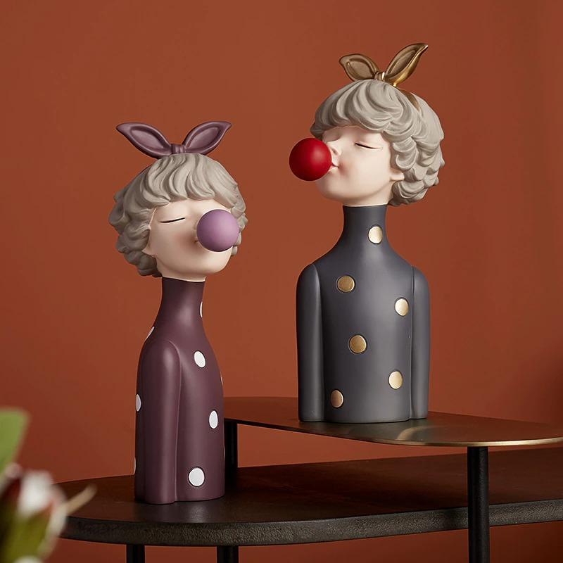 Bubblegum Girl Resin Figurine