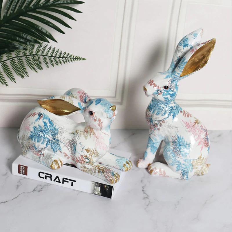HomeQuill‚Ñ¢ Bunny Rabbit Tabletop Statue - Nordic Side - 