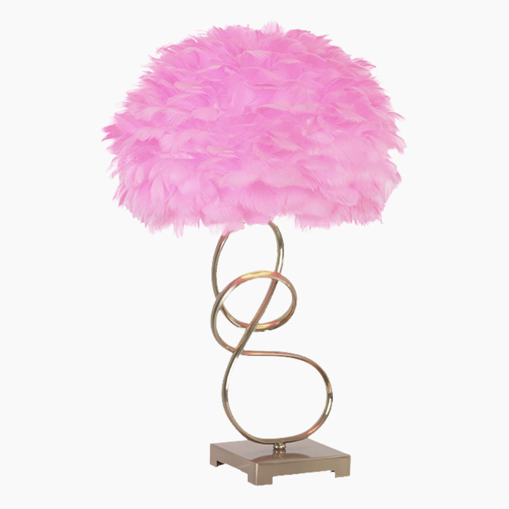 Feather Table Lamp Nordic Style Spiral, 3 Colors