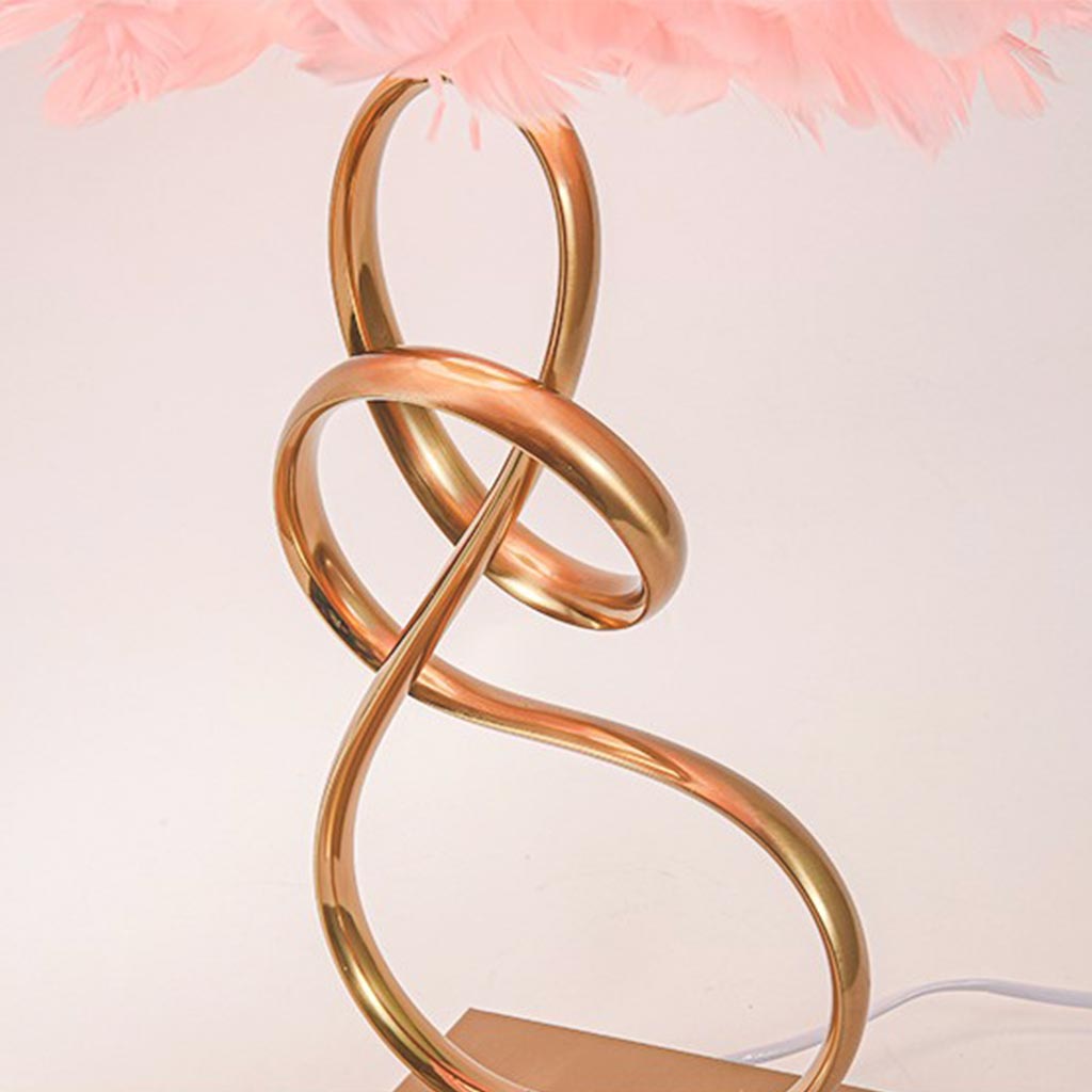 Feather Table Lamp Nordic Style Spiral, 3 Colors