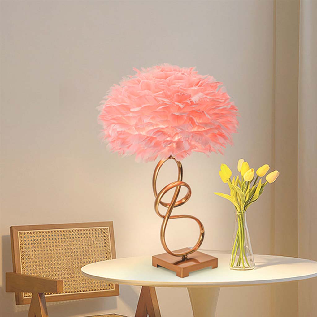 Feather Table Lamp Nordic Style Spiral, 3 Colors