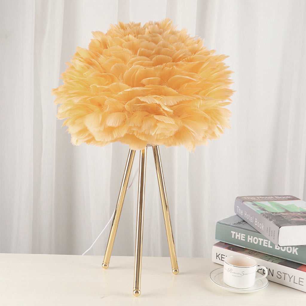Feather Table Lamp Nordic Style Tripod, 2 Colors