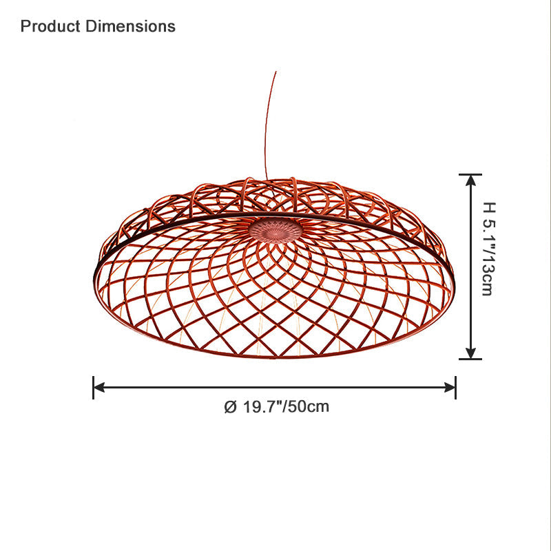 WOMO Rattan Dome Pendant Light-WM2315
