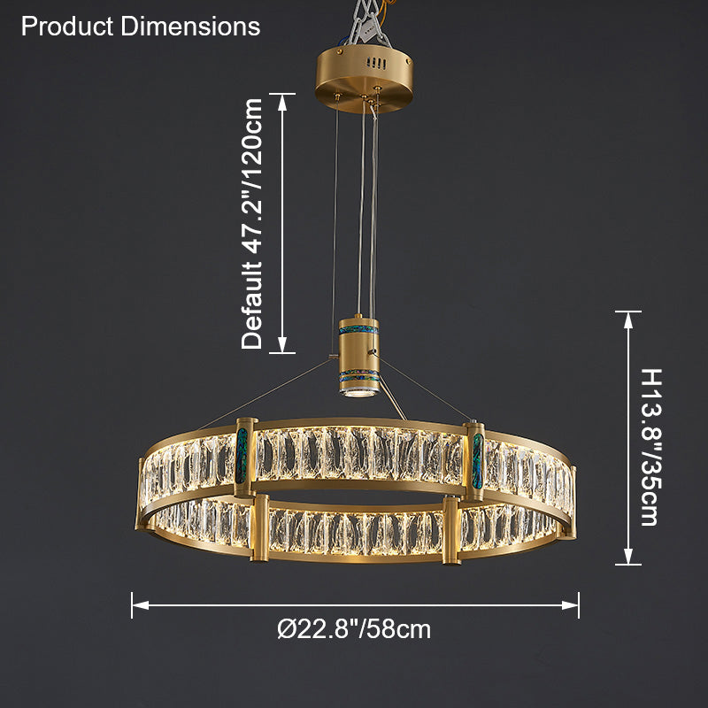 WOMO Round Glass Chandelier-WM2337