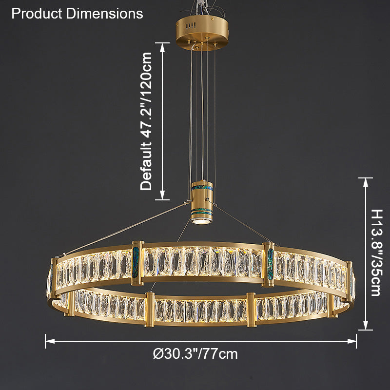 WOMO Round Glass Chandelier-WM2337