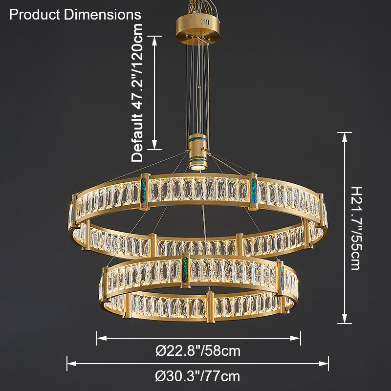 WOMO Round Glass Chandelier-WM2337
