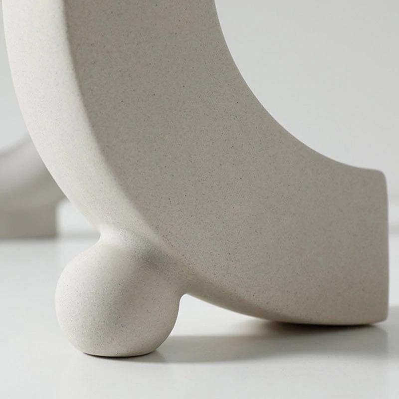 Ivory Ceramic Vase - Handcrafted