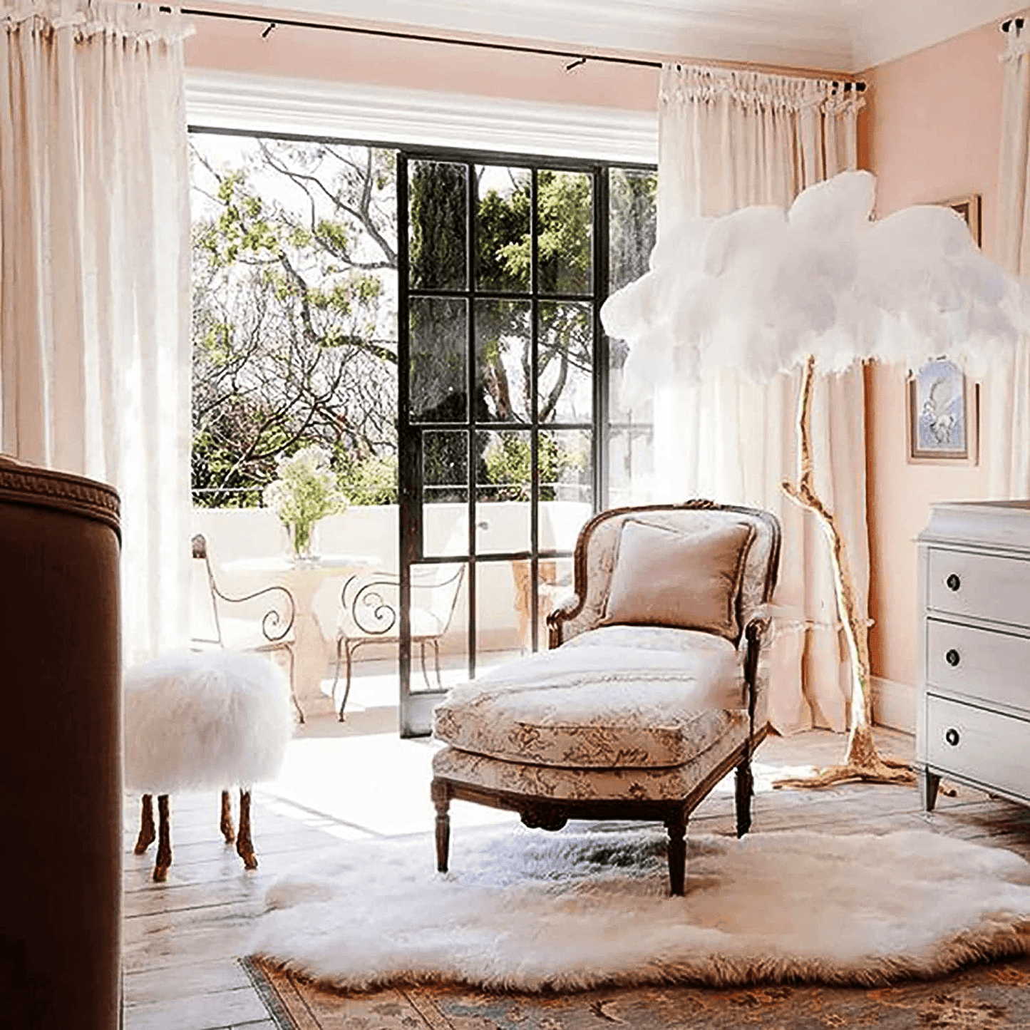 Ostrich Feather Floor Lamp