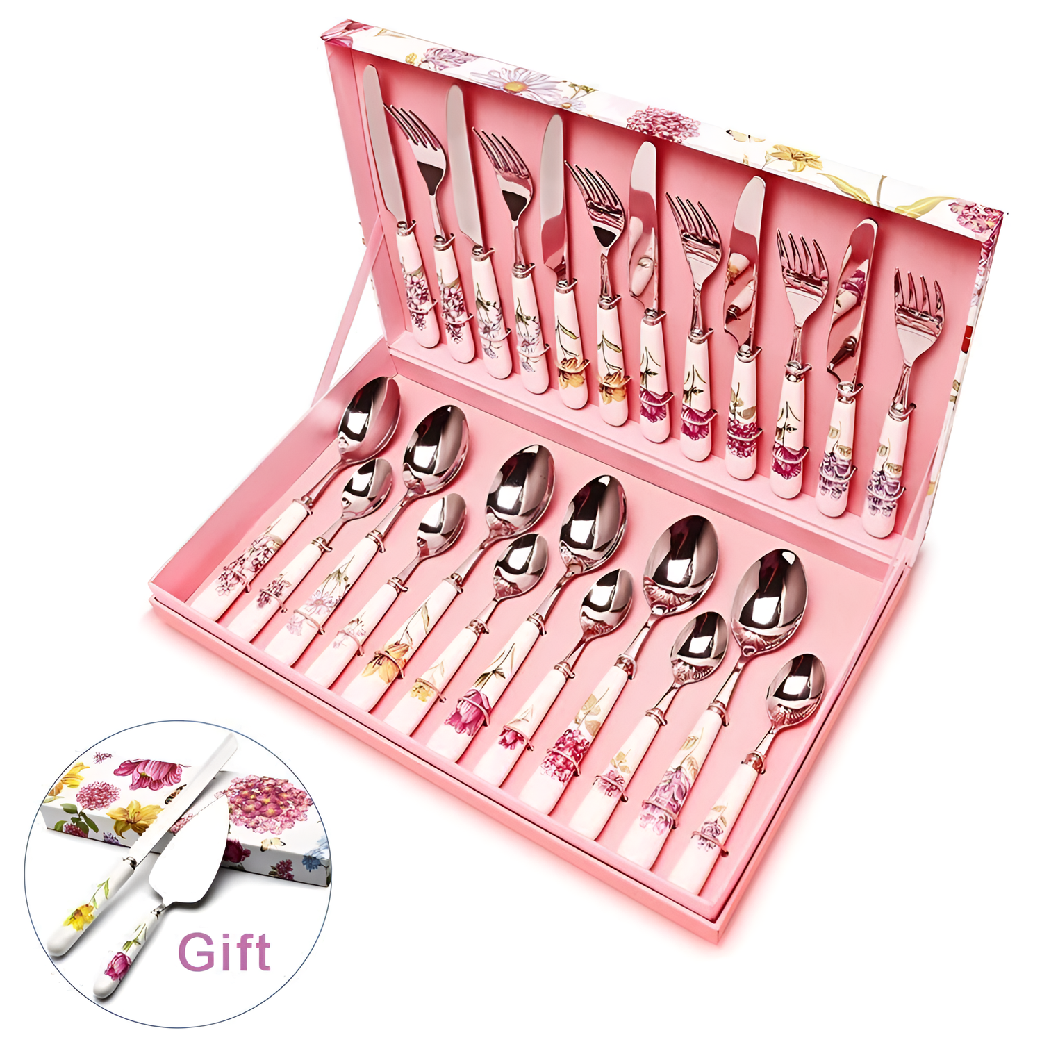 Floral Elegant Floral Flatware Set | Tableware | NordicAbode.com