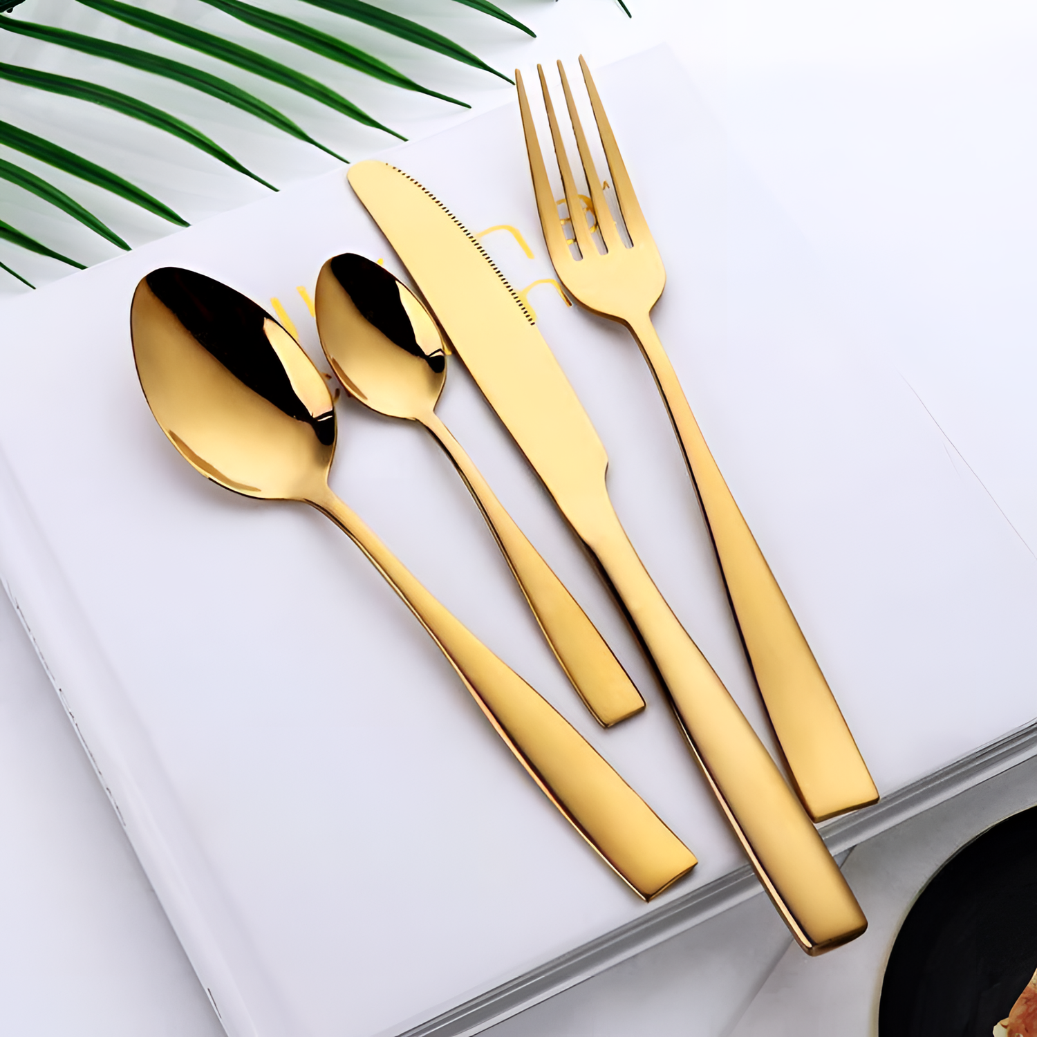 4 Coloured Modern Metal Cutlery Set | Tableware | NordicAbode.com