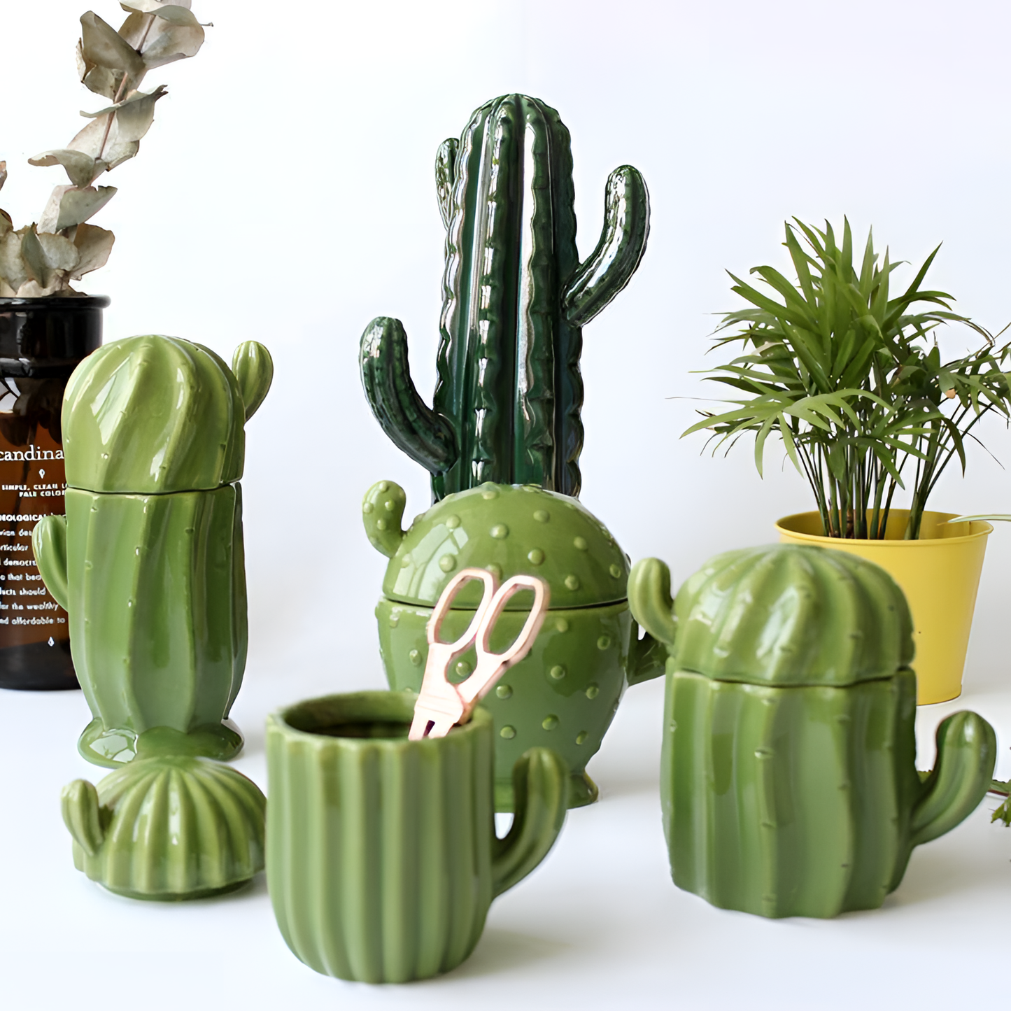 Ceramic Handmade Ceramic Cactus Organizer | Organizers | NordicAbode.com