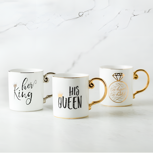 Golden Letter Mugs with Golden Handle | Mugs | NordicAbode.com