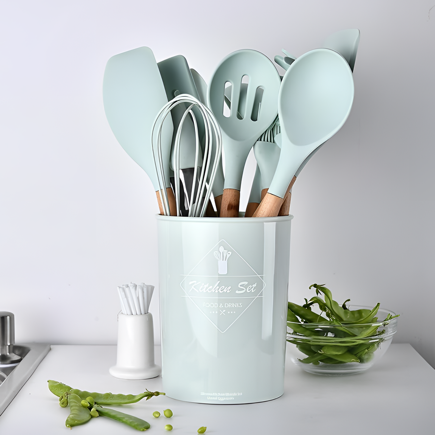Silicon 9-12 Piece Silicone Utensil Set | Kitchen | NordicAbode.com