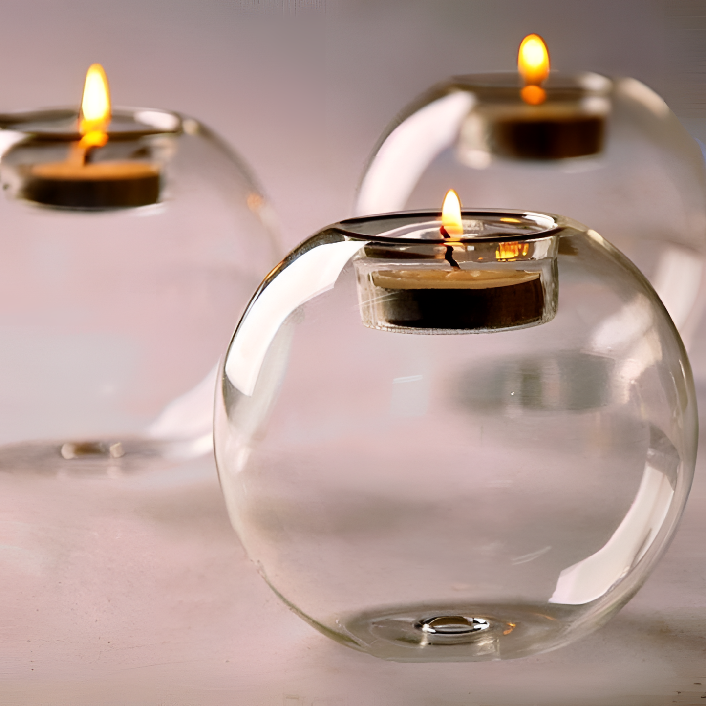 Circlular Glass Candleholder Set | Candleholders | NordicAbode.com