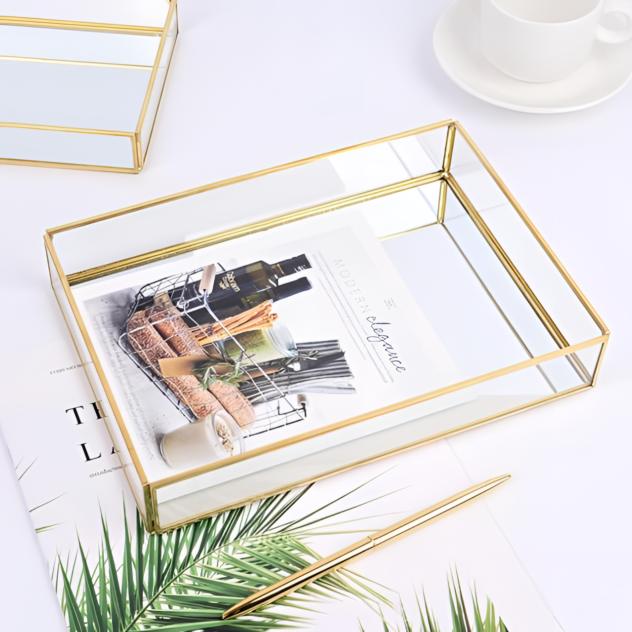 Nordic Glass Jewelry Tray for Trinkets | Trays | NordicAbode.com