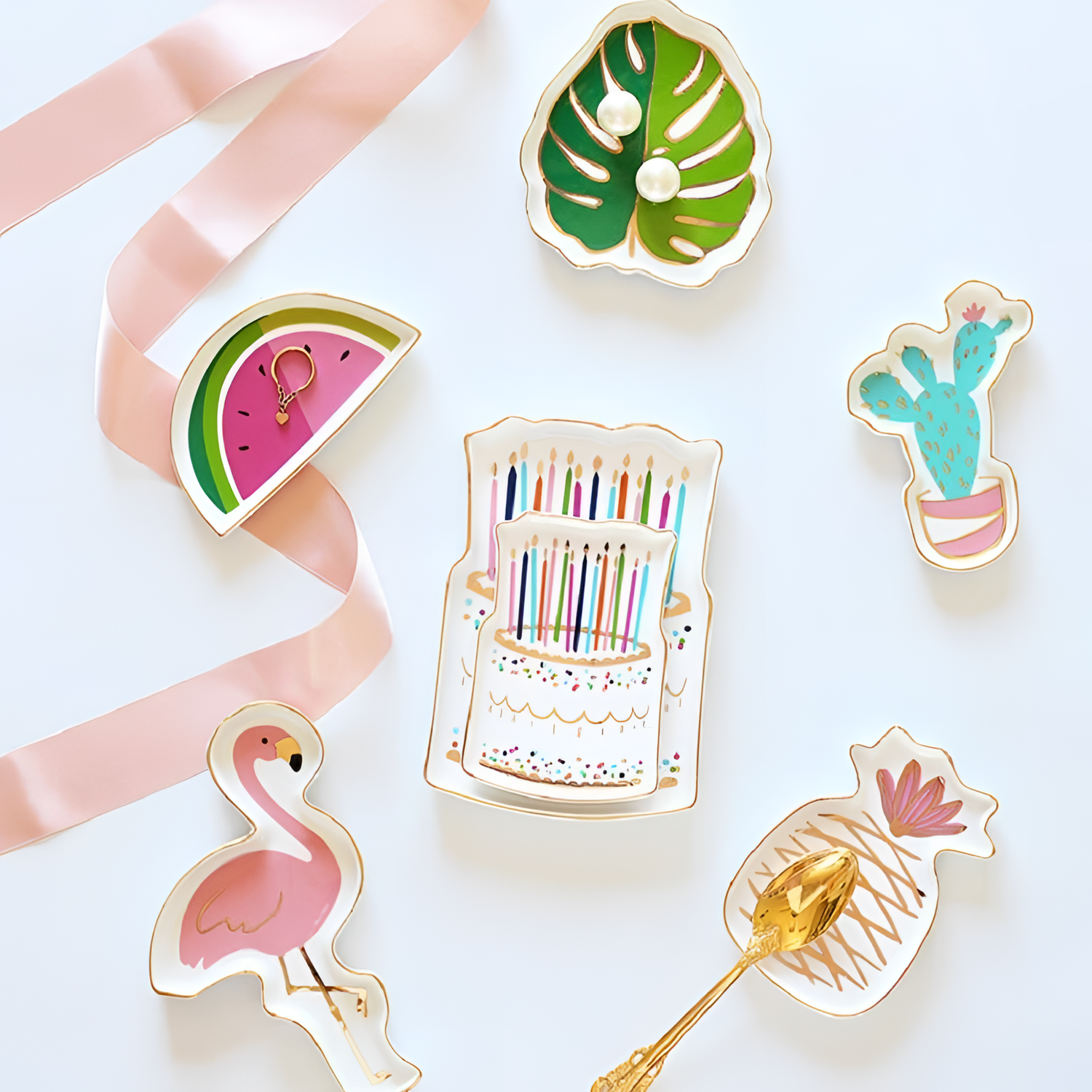 Summer Ceramic Jewelry Storage Tray | Storage | NordicAbode.com