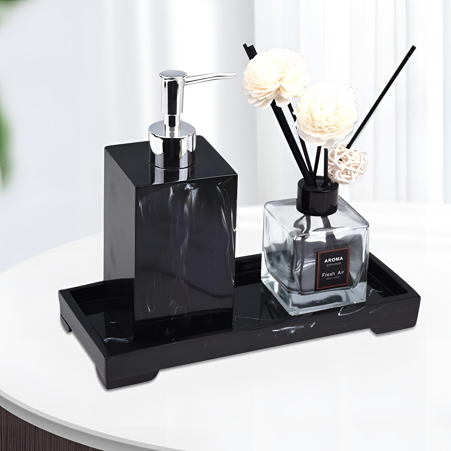 Silicone Frost Marble Silicone Tray | Bath Decor | NordicAbode.com